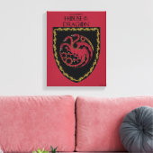 HUIS VAN DE TEKST | House Targaryen Crest Canvas Afdruk (Insitu (Woonkamer))