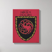 HUIS VAN DE TEKST | House Targaryen Crest Canvas Afdruk (Voorkant)