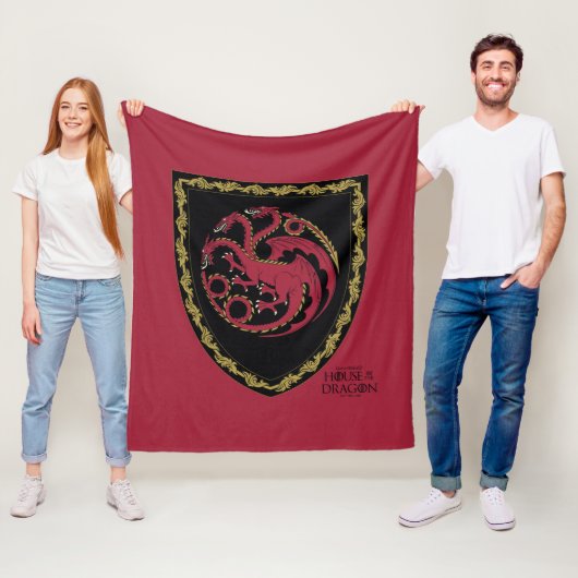HUIS VAN DE TEKST | House Targaryen Crest Fleece Deken (In situ)