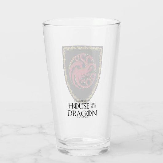 HUIS VAN DE TEKST | House Targaryen Crest Glas (Achterkant)