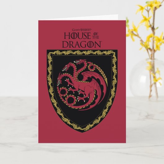 HUIS VAN DE TEKST | House Targaryen Crest Kaart (Gele Bloem)