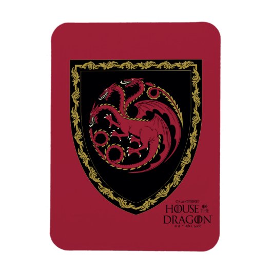 HUIS VAN DE TEKST | House Targaryen Crest Magneet (Verticaal)