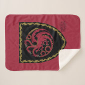 HUIS VAN DE TEKST | House Targaryen Crest Sherpa Deken (Voorkant (horizontaal))