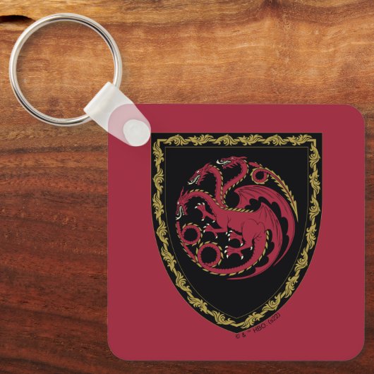 HUIS VAN DE TEKST | House Targaryen Crest Sleutelhanger (Voorkant)