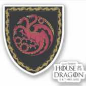 HUIS VAN DE TEKST | House Targaryen Crest Sticker (Voorkant)