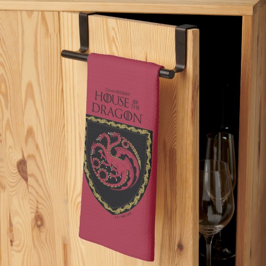 HUIS VAN DE TEKST | House Targaryen Crest Theedoek (Derde Gevouwen)