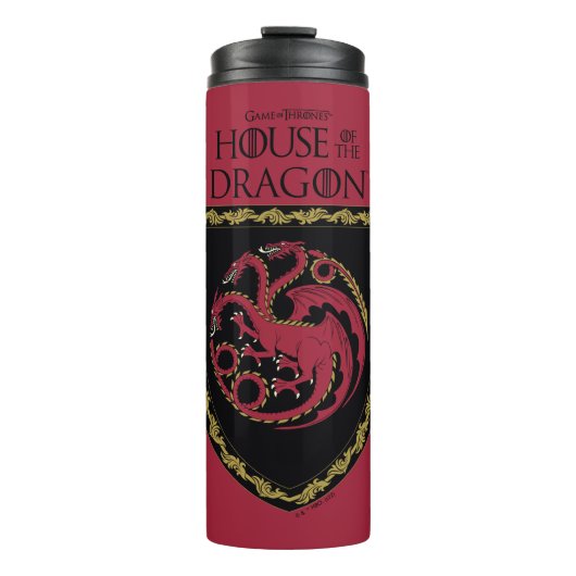 HUIS VAN DE TEKST | House Targaryen Crest Thermosbeker (Voorkant)