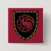 HUIS VAN DE TEKST | House Targaryen Crest Vierkante Button 5,1 Cm (Voorkant)