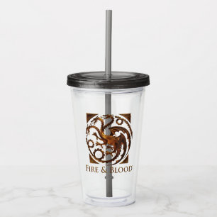 HUIS VAN DE TEKST   House Targaryen Sigil Acryl Drinkbeker