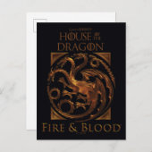 HUIS VAN DE TEKST | House Targaryen Sigil Briefkaart (Voorkant / Achterkant)