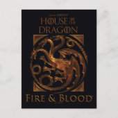 HUIS VAN DE TEKST | House Targaryen Sigil Briefkaart (Voorkant)