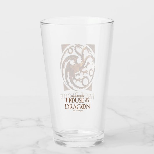 HUIS VAN DE TEKST | House Targaryen Sigil Glas (Achterkant)