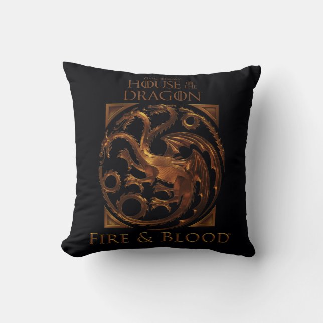 HUIS VAN DE TEKST | House Targaryen Sigil Kussen (Voorkant)