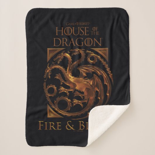 HUIS VAN DE TEKST | House Targaryen Sigil Sherpa Deken (Voorkant)