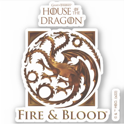 HUIS VAN DE TEKST | House Targaryen Sigil Sticker (Voorkant)