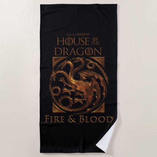 HUIS VAN DE TEKST | House Targaryen Sigil Strandlaken (Voorkant)