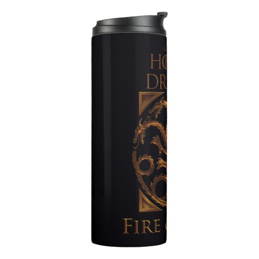 HUIS VAN DE TEKST | House Targaryen Sigil Thermosbeker (Gedraaid links)