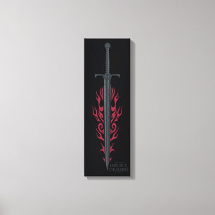 HUIS VAN DE TEKST Koning Viserys Flaming Sword Canvas Afdruk