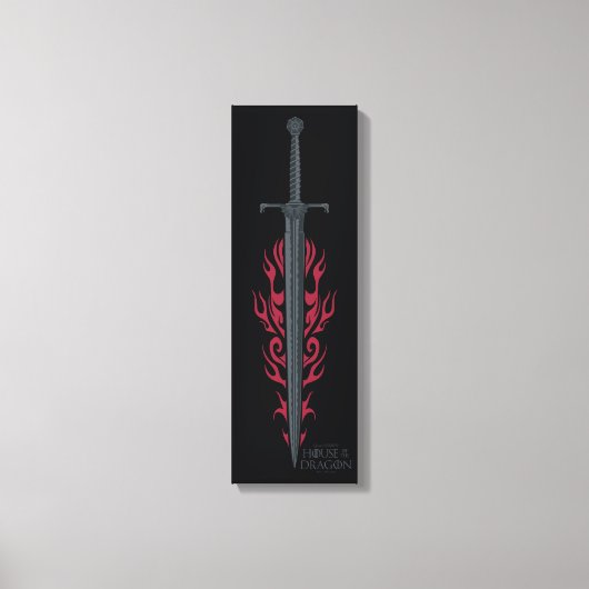 HUIS VAN DE TEKST | Koning Viserys Flaming Sword Canvas Afdruk (Voorkant)