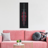 HUIS VAN DE TEKST | Koning Viserys Flaming Sword Canvas Afdruk (Insitu (Woonkamer))