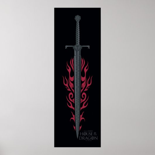 HUIS VAN DE TEKST | Koning Viserys Flaming Sword Poster (Voorkant)