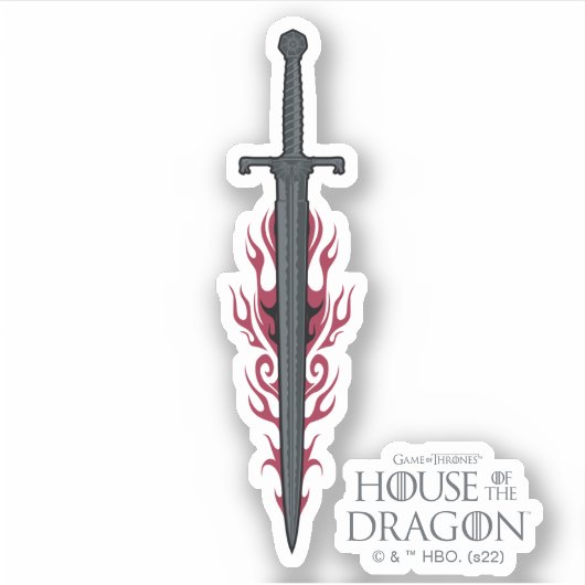 HUIS VAN DE TEKST | Koning Viserys Flaming Sword Sticker (Voorkant)
