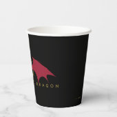 HUIS VAN DE TEKST | Rode draak Papieren Bekers (Achterkant)