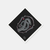 HUIS VAN DE TEKST | Silver Dragon Badge Napkins Servet (Hoek)