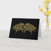 HUIS VAN DE TEKST | Winged Targaryen Crest Kaart (Gele Bloem)