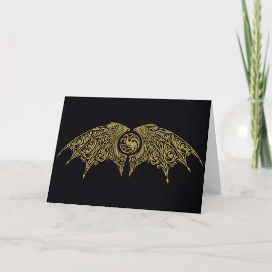HUIS VAN DE TEKST | Winged Targaryen Crest Kaart (Voorkant)