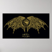 HUIS VAN DE TEKST | Winged Targaryen Crest Poster (Voorkant)