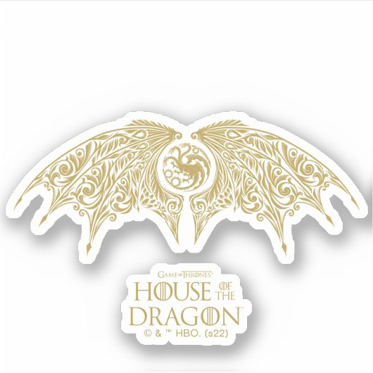 HUIS VAN DE TEKST | Winged Targaryen Crest Sticker (Voorkant)