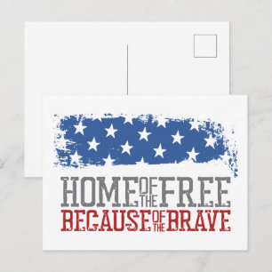 Huis van de vrije mensen dankzij de dapperen USA V Briefkaart