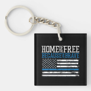 Huis van de vrije mensen dankzij de dapperen USA V Sleutelhanger