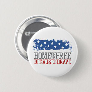 Huis van de Vrijen door de Dappere Amerikaanse Vla Ronde Button 5,7 Cm