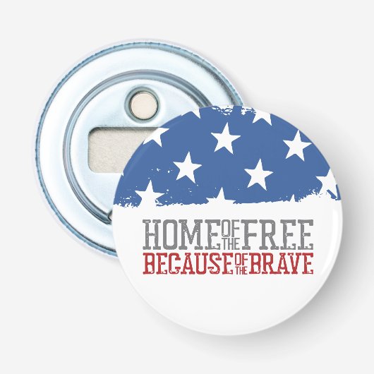 Huis van de Vrijen vanwege de Dappere Amerikaanse Button Flesopener (Voorkant)