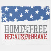 Huis van de Vrijen vanwege de Dappere Amerikaanse Fleece Deken (Voorkant (Horizontaal))