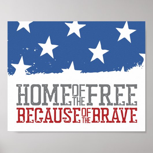 Huis van de Vrijen vanwege de Dappere Amerikaanse  Poster (Voorkant)