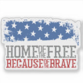 Huis van de Vrijen vanwege de Dappere Amerikaanse  Sticker (Voorkant)