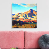 “Huis van de woestijnrat” door Maynard Dixon Canvas Afdruk (Insitu (Woonkamer))