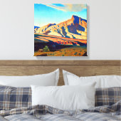 “Huis van de woestijnrat” door Maynard Dixon Canvas Afdruk (Insitu (Slaapkamer))