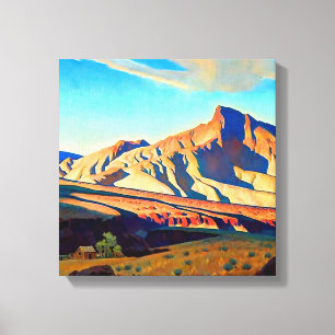 “Huis van de woestijnrat” door Maynard Dixon Canvas Afdruk
