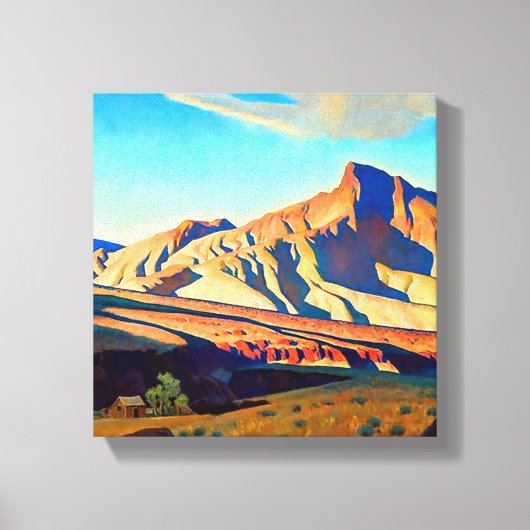 “Huis van de woestijnrat” door Maynard Dixon Canvas Afdruk (Voorkant)