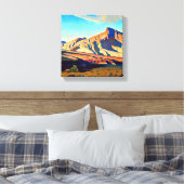 “Huis van de woestijnrat” door Maynard Dixon Canvas Afdruk (Insitu (Slaapkamer))