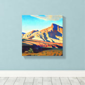 “Huis van de woestijnrat” door Maynard Dixon Canvas Afdruk (Insitu (Houten vloer))
