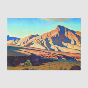 “Huis van de woestijnrat” door Maynard Dixon Tissuepapier