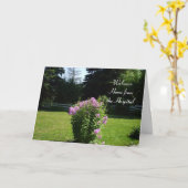 Huis van de ziekenhuis-Roze Bloemen Kaart (Gele Bloem)