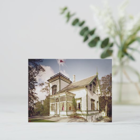 Huis van Edvard Grieg Briefkaart (Staand voorkant)