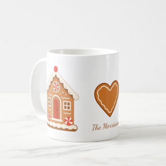 Huis van Gemberkoek Aangepaste Naam Koffiemok (Voorkant links)