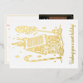 Huis van Gemberkoek | Eén foto Folie Feestdagenkaart